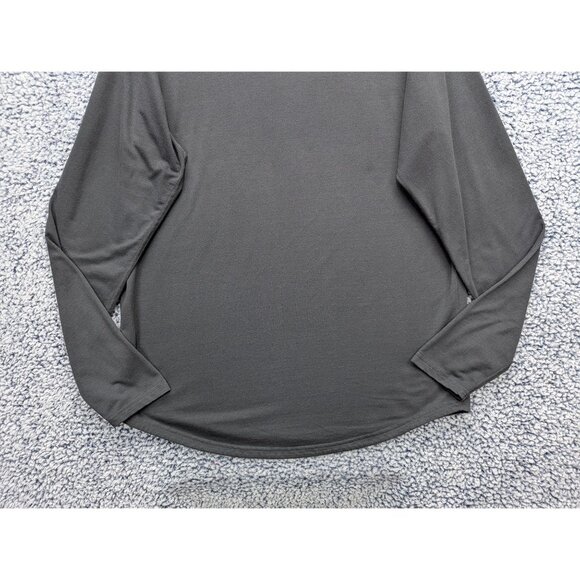 BYLT Drop Cut Long Sleeve Shirt Mens LG Athletic Gym Workout Running Boxing Gray - Picture 7 of 11